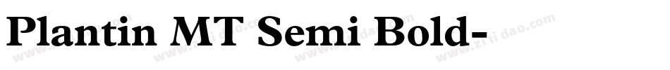 Plantin MT Semi Bold字体转换
